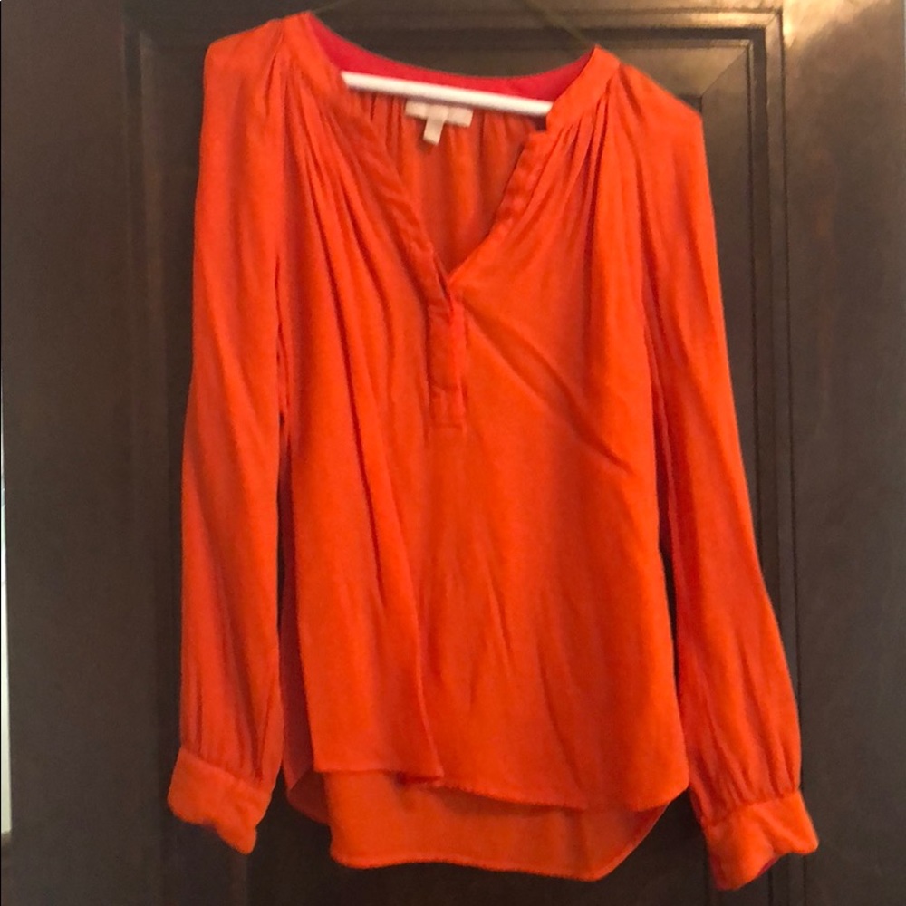 Banana Republic long sleeve orange shirt